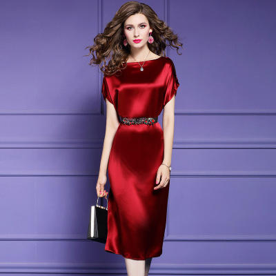 FMY-24770夏季轻熟风收腰中长款a字裙 商品图1