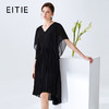 EITIE爱特爱夏季新款v领显瘦连肩网纱收腰百褶连衣裙女薄5907672 商品缩略图1