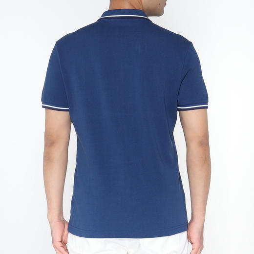 Marco Azzali 藏青色小豹头刺绣POLO衫 T5259601 商品图2