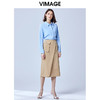 VIMAGE纬漫纪夏款时尚干练职业纯色百搭显瘦雪纺衬衫女薄V1309911 商品缩略图12