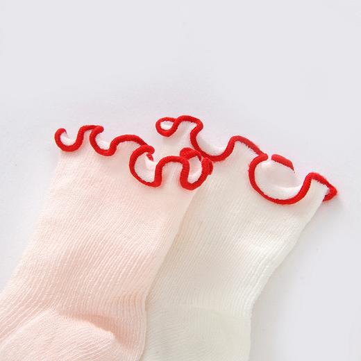 英氏婴儿松口袜宝宝袜子女宝宝四季花边袜2双装新款YIWGJ00014A01 商品图1