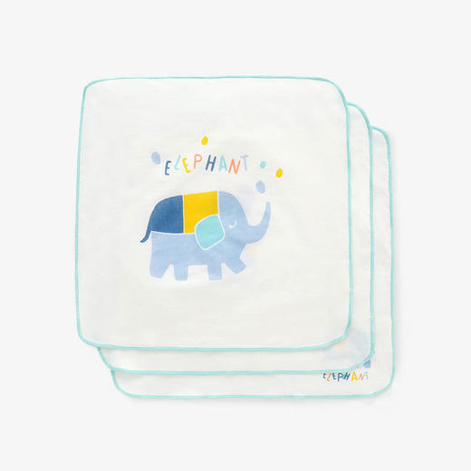 英氏婴儿新生儿擦口水巾纱布洗脸巾男女宝宝手帕3件装181B0342 181B0347 商品图1