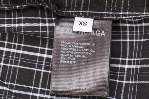 balenciaga/巴黎世家 19fw 格子拼接徽标长袖开衫外套
