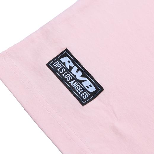 RWB主题 洛杉矶潮牌DPLS 粉色字母印花T恤 商品图2