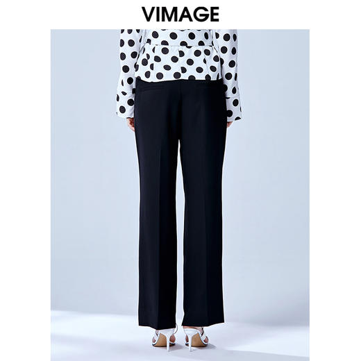VIMAGE纬漫纪夏款职业干练通勤显瘦直筒裤女百搭西装长裤V1305908 商品图3
