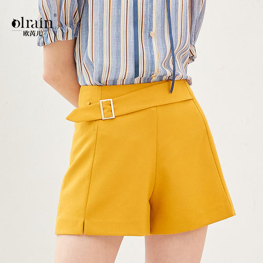 欧芮儿新款女装夏装百搭阔腿裤女高腰a字短裤垂感休闲女裤子9XKA19983 商品图0