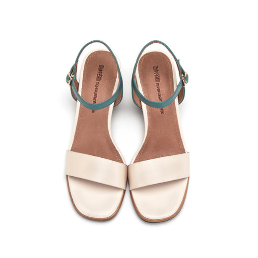 西村名物春夏新品条带撞色简约凉鞋X29BG20001 商品图3