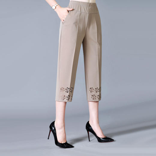 MQ-1423夏季薄款七分裤大码宽松纯色女裤YY 商品图1