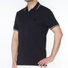 Marco Azzali 黑色小豹头刺绣POLO衫 T5259200 商品缩略图1
