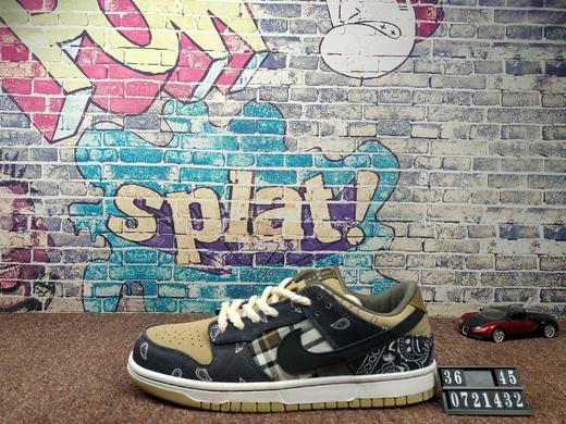 Nike  耐克 sb Travis Scott x Nike Air Force 1 Low TS联名 可撕 夜光印花 腰果花 商品图0