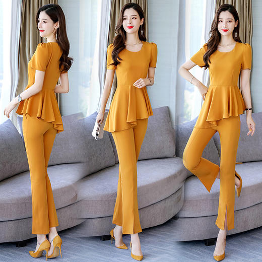 XP-HBLJR6989夏季新款休闲舒适长裤九分裤套装 商品图1