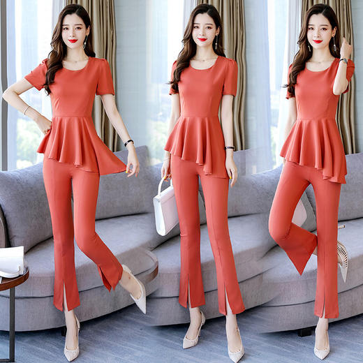 XP-HBLJR6989夏季新款休闲舒适长裤九分裤套装 商品图3