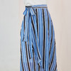 欧芮儿条纹雪纺半身裙女夏季气质不规则薄款系带裙子 商品缩略图4