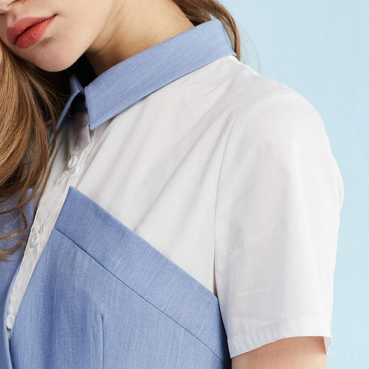 欧芮儿新款a字裙衬衫连衣裙8XLB11306 商品图3