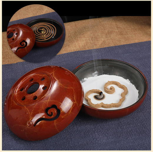 【吉祥如意】纯铜香道11件套纯铜香道香篆套装 入门香模打拓香拓香篆炉檀香炉 祥云珠玉新款香道套装 商品图3