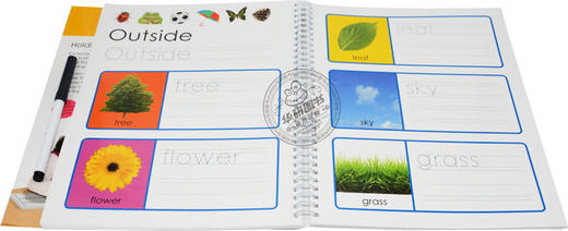 【赠白板笔】擦擦书 100个单词 英文原版 Wipe Clean First 100 Words 单词练习册 进口原版英语儿童启蒙书 全英文版 商品图1