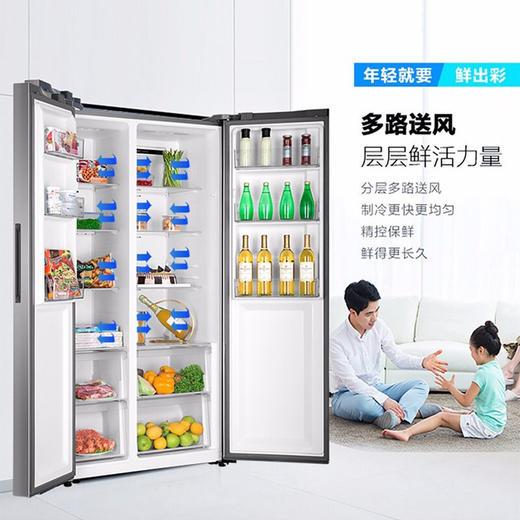 【品牌特价】海尔统帅537L双门对开门冰箱钣金 风冷无霜变频 智能控温 商品图2