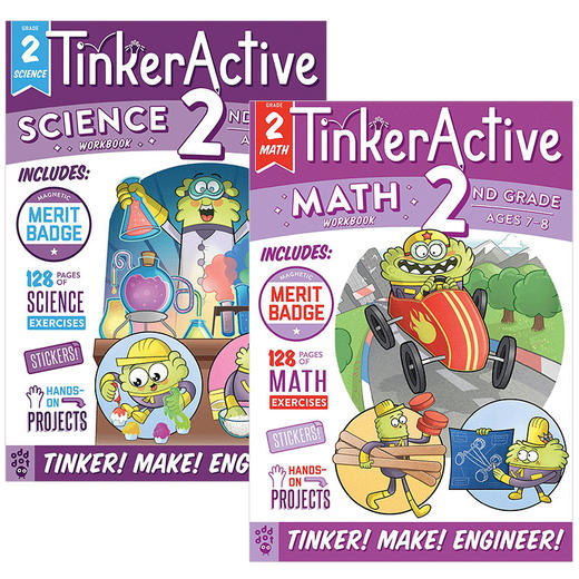 二年级数学科学练习册2册 英文原版 TinkerActive Workbooks 2nd Grade Math Science 英文版原版书籍 进口英语辅导书 商品图4