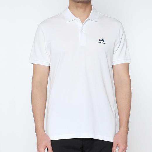 Marco Azzali 白色胶印小豹子POLO衫 T5258300 商品图0