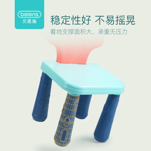 贝恩施儿童积木桌子多功能男女孩子1-2-3-6岁8大颗粒拼装玩具 商品图4