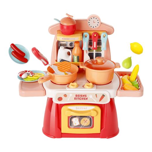 贝恩施儿童过家家厨房玩具 3-6岁男女孩宝宝厨房套装做饭仿真厨具 商品图1