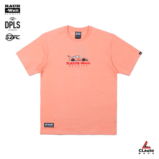 RWB主题 洛杉矶潮牌DPLS 桃色字母印花T恤 商品图0