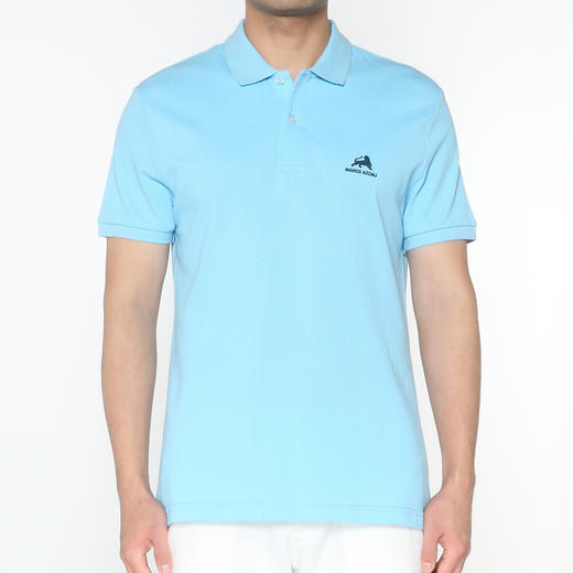Marco Azzali 蓝色胶印小豹子POLO衫 T5258602 商品图0