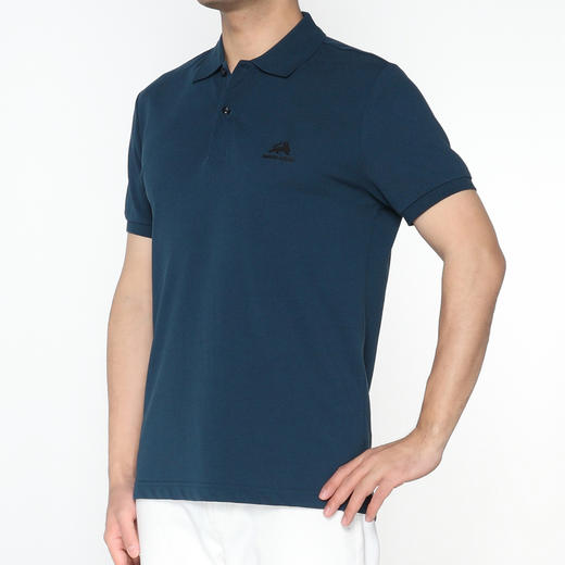 Marco Azzali 墨绿色胶印小豹子POLO衫 T5258701 商品图1