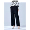 VIMAGE纬漫纪夏款职业干练通勤显瘦直筒裤女百搭西装长裤V1305908 商品缩略图0