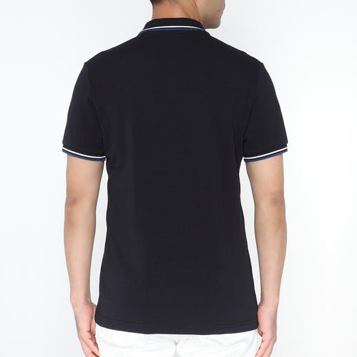 Marco Azzali 黑色小豹头刺绣POLO衫 T5259200 商品图2