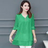 YH-981830夏季新款胖MM加肥加大码女装雪纺衫 商品缩略图3