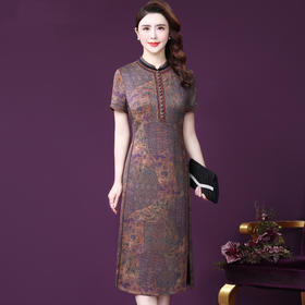 WXY-2937W新款夏中国风气质改良蚕丝旗袍