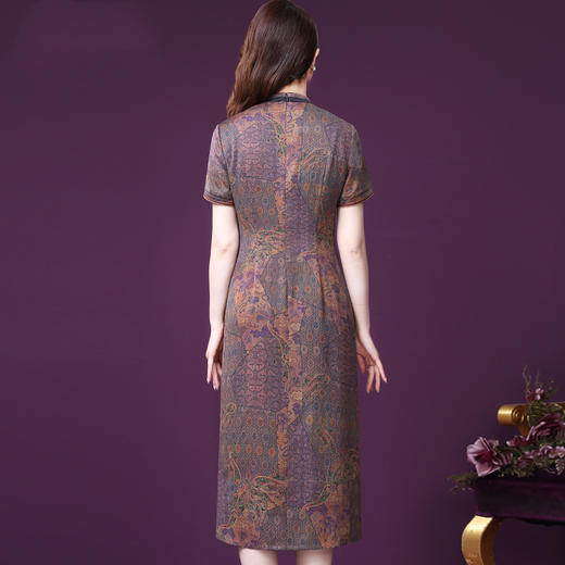 WXY-2937W新款夏中国风气质改良蚕丝旗袍 商品图2