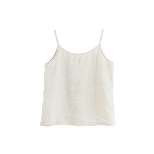 绽放E143朵/巧嫣/V领可调节肩带简约百搭纯亚麻吊带 商品图6