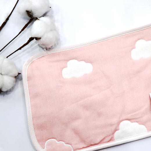 雅赞纯棉2-6层纱布婴儿枕巾枕头垫新生儿必备吸汗透气 商品图0