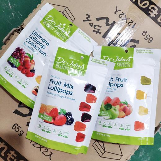 美国Dr.John‘s约翰博士儿童木糖醇无糖天然棒棒糖109g （四种口味） 商品图0