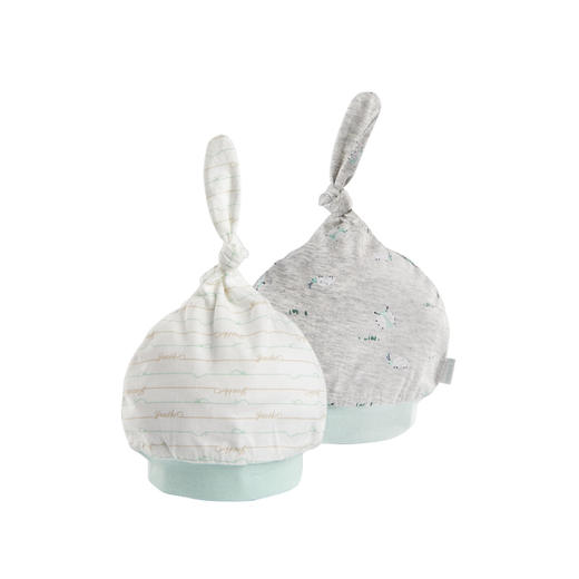 英氏婴儿纯棉圆帽子YLSJJ00001A01新生儿胎帽2件装YLSJJ00002A01 YLSJJ00001A01 商品图3