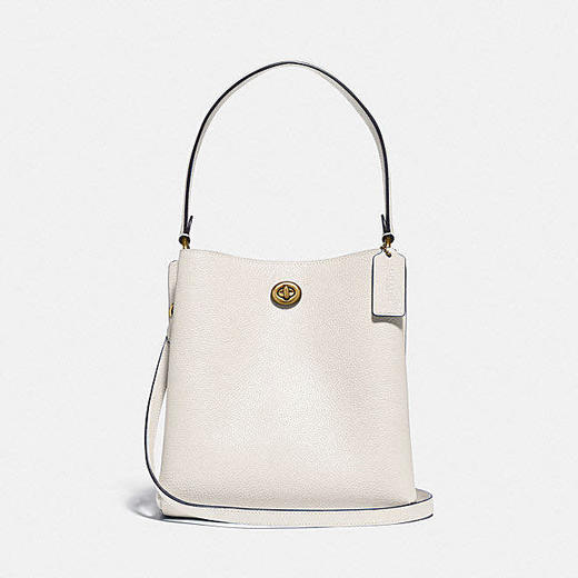 蔻驰coachcharliebucketbag小水桶白色黑色奶茶色