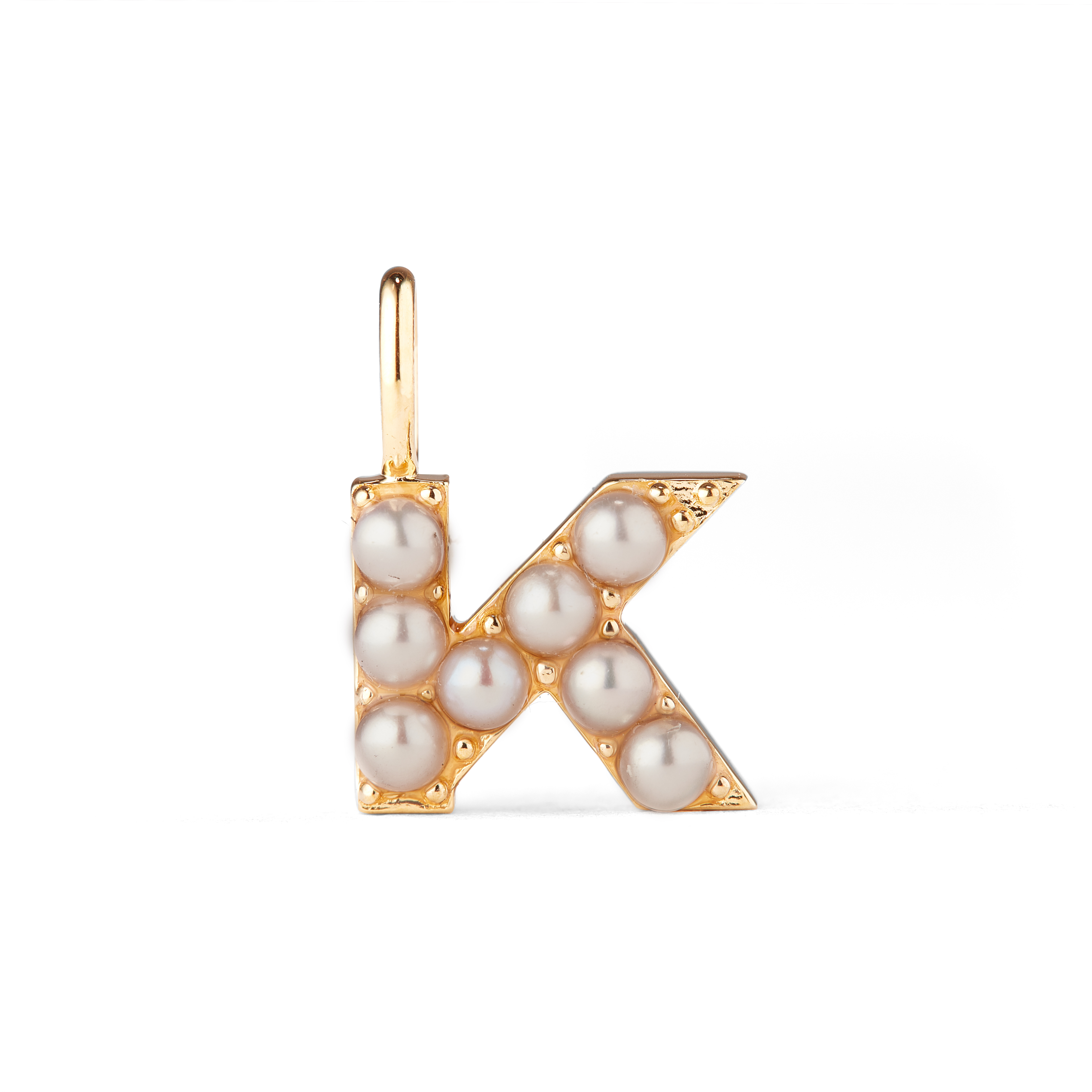 北京仓｜Otiumberg-Alphabet-字母 K 淡水珍珠 吊坠［英国设计师］