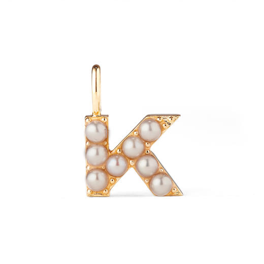 北京仓｜Otiumberg-Alphabet-字母 K 淡水珍珠 吊坠［英国设计师］ 商品图0
