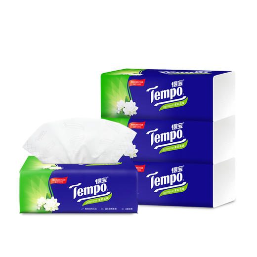 『得宝Tempo』软抽纸茉莉花味4层90抽12包（新旧包装随机发货） 商品图6