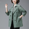 W-7887春秋装新款中长款韩版宽松女装风衣 商品缩略图1