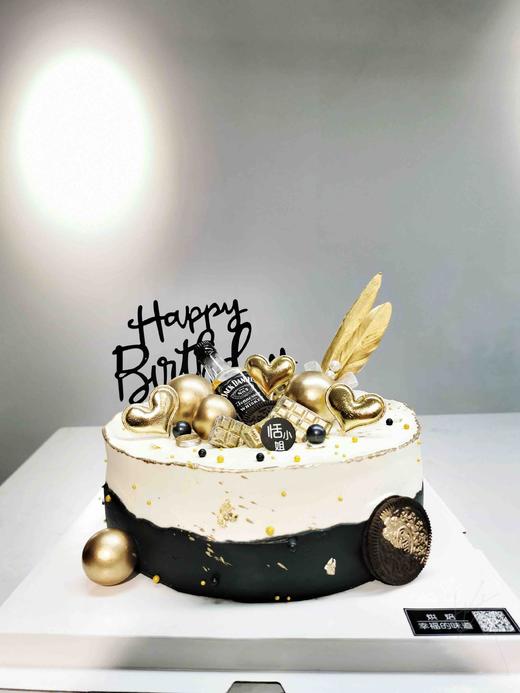 男朋友的酒瓶生日蛋糕,，暗黑帅气主题 商品图1
