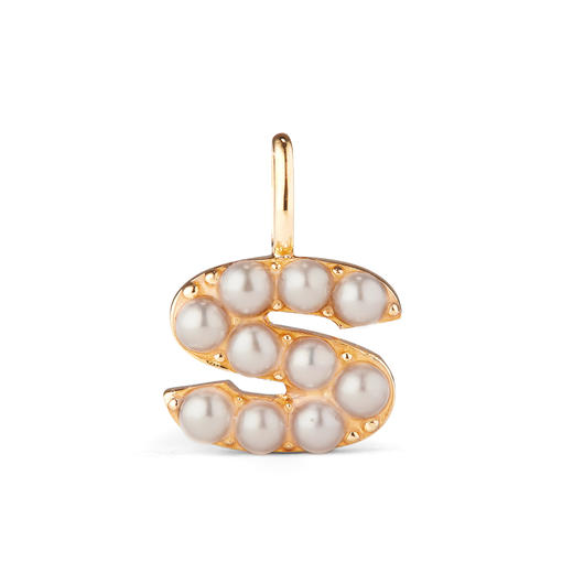 北京仓｜Otiumberg-Alphabet-字母 S 淡水珍珠 吊坠［英国设计师］ 商品图0