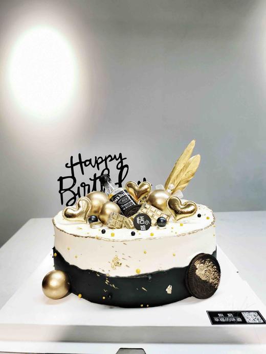 男朋友的酒瓶生日蛋糕,，暗黑帅气主题 商品图3