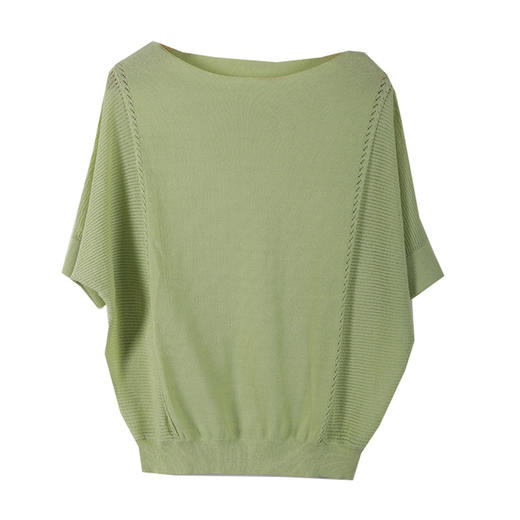 NEELLY夏季新款时髦百搭一字领针织衫N072004AA001 商品图4