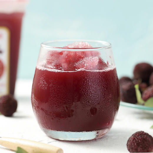 鲜榨冰杨梅汁一口喝掉18颗仙居杨梅清凉鲜爽