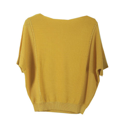 NEELLY夏季新款时髦百搭一字领针织衫N072004AA001 商品图3