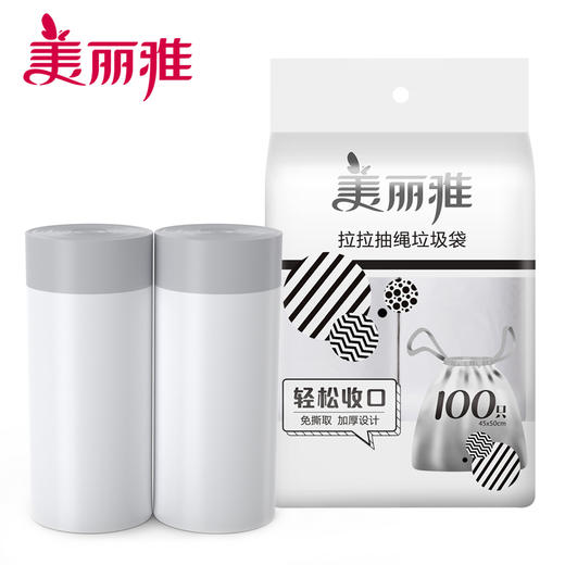 美丽雅加厚垃圾袋手提式家用 商品图3