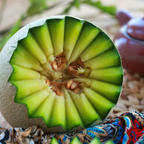 海阳网纹精品蜜瓜 4-4.5斤装 （1-2个装）日本种源